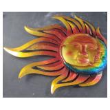Metal colorful sun and moon wall decor Metal colorful sun and moon wall decor