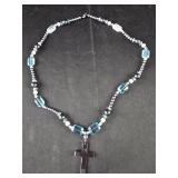 Turquoise colored beaded necklaces with Hematite Turquoise colored beaded necklaces with Hematite
