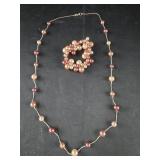 RMN peach tones Necklace and Bracelet RMN peach tones Necklace and Bracelet