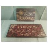 Scatter kindness and Friends wall signs Scatter kindness and Friends wall signs