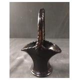 Vintage Westmoreland black glass basket