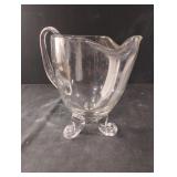 Elegant lead crystal footed pitcher. Has a small