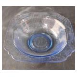 Federal Glass Blue Madrid Short Compote Federal Glass Blue Madrid Short Compote