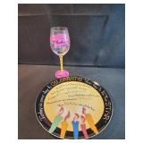 Birthday plate and glass Birthday plate and glass