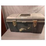 Stack-On tool box with fishing tackle Stack-On tool box with fishing tackle