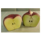 Ceramic apple salt and pepper shaker set