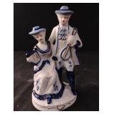 Vintage Victorian ceramic musician couple