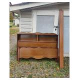 Wood bed 59 x 40 frame with metal raisl Wood bed 59 x 40 frame with metal raisl