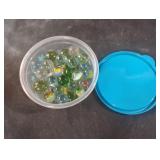 Marbles in a small container