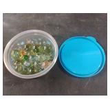 Marbles in a small container