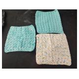 Handmade knitted-crocheted pot holders 6.5 x 6.5