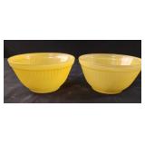 Ribbed yellow bowls. Set of 2 Ribbed yellow bowls. Set of 2