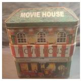 Vintage "Movie House" popcorn metal tin