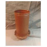 Punch tin metal lamp. Works. 7" tall Punch tin metal lamp. Works. 7" tall