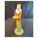 vintage porcelain figurine of a dog butler. vintage porcelain figurine of a dog butler.