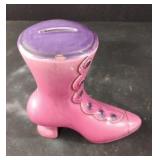 Victorian style ceramic boot bank Victorian style ceramic boot bank