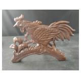 Rooster cast iron boot scrape Rooster cast iron boot scrape