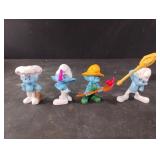 Smurfs-Baker, Grouchy, Farmer and Clumsy. 3" tall Smurfs-Baker, Grouchy, Farmer and Clumsy. 3" tall