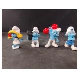 Smurfs-Smurfette, Brainy, Gutsy and Hefty. 3" Smurfs-Smurfette, Brainy, Gutsy and Hefty. 3"