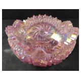 Vintage Carnival Cut Glass Iridescent Pink Comet Vintage Carnival Cut Glass Iridescent Pink Comet
