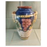 Vintage Handpainted Grape & Leaf Pattern Pottery Vintage Handpainted Grape & Leaf Pattern Pottery