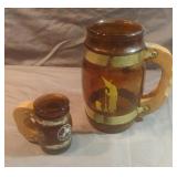 Brown glass mug collectable-Salem Which Museum Brown glass mug collectable-Salem Which Museum