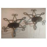 Metal wall sconces. Set of 2. 10 x 10.5 Metal wall sconces. Set of 2. 10 x 10.5