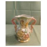 Vintage porcelain double handle Brazilian floral Vintage porcelain double handle Brazilian floral