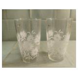 MCM Hazel Atlas white aster drinking glasses. Set MCM Hazel Atlas white aster drinking glasses. Set