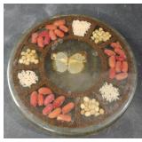 Vintage resin-acrylic handmade trivet 6.5" Vintage resin-acrylic handmade trivet 6.5"