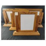Wood picture frames. Set of 5