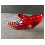 Vintage red cat slipper