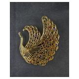 Swan Brooch with colored stones Swan Brooch with colored stones