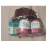 Burlap ribbon-blue, pink, blue, red and ribbon Burlap ribbon-blue, pink, blue, red and ribbon