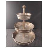 Galvanized 3 tier metal tray