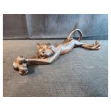 Lounging cat statue figure 11.5" long Lounging cat statue figure 11.5" long