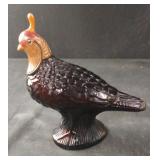 Vintage Avon Dark Amber Glass Quail Wild Country