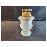 vintage frosted glass table lighter vintage frosted glass table lighter