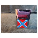 flip-top lighter featuring the word "REBEL" and a flip-top lighter featuring the word "REBEL" and a