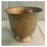 Vintage brass ornate vase