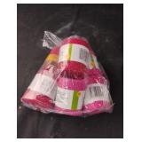 Burlap ribbon-red and pink