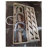 "Old School" metal horse shoe game in a wood case "Old School" metal horse shoe game in a wood case