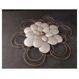 Metal galvanized tin flower wall decor 15.5" Metal galvanized tin flower wall decor 15.5"