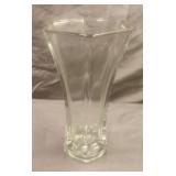Vintage Hoosier Glass Clear Hexagon Vase 9" tall Vintage Hoosier Glass Clear Hexagon Vase 9" tall