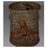 Handmade Pottery Ugly Face Coffee Mug Cup w/