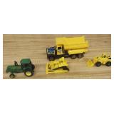 Lot of vintage heavy equipment toys