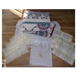 Linen lot Consisting of Blanket, Pillow Case,