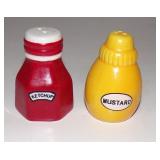 Ketchup and Mustard Salt & Pepper Shakers Set