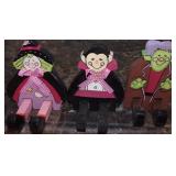 Lot of 3 Halloween Wooden Shelf Sitters -