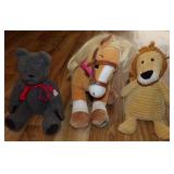 (3) Stuffed Plush Toy Animals - Build a Bear